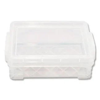 Advantus Super Stacker Crayon Box, Clear, 4.75" x 3.5" x 1.6"