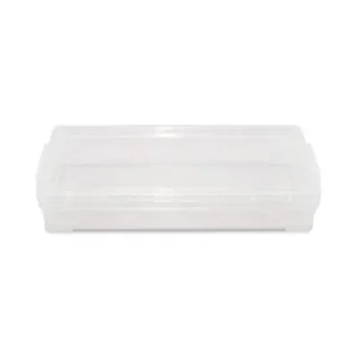 Advantus Super Stacker Pencil Box, Clear, 8.25" x 3.75" x 1.5"