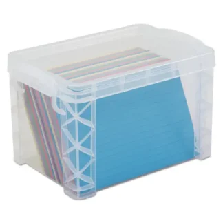 Advantus Super Stacker Storage Box, Plastic, Clear, 7.25" x 5" x 4.75"