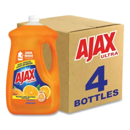 Ajax® Dish Detergent, Orange Scent, 90 oz Bottle, 4/Carton