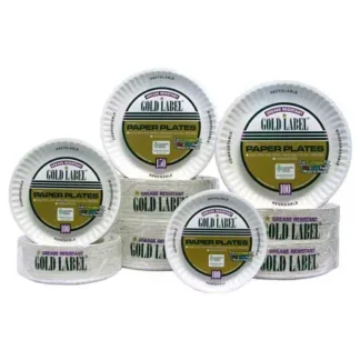 AJM Gold Label Coated Paper Plate - 6"