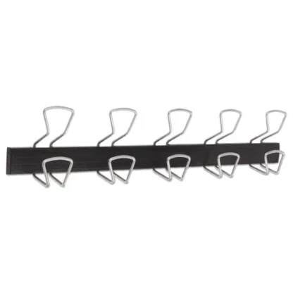 Alba™ Wall-Mount Coat Hooks, Metal, Silver, 22 lb Capacity
