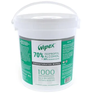 Alcohol Wipes in Bulk Dispenser Bucket- 70% IPA, 1000 Wipes