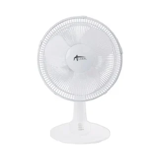 Alera® 12" 3-Speed Oscillating Desk Fan, Plastic, White