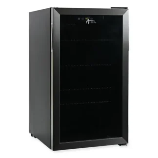 Alera™ 3.4 Cu. Ft. Beverage Cooler, Stainless Steel/Black