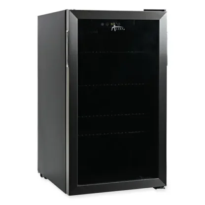 Alera™ 3.4 Cu. Ft. Beverage Cooler, Stainless Steel/Black