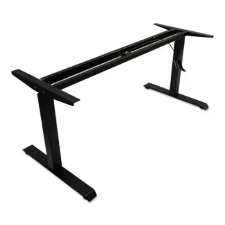Alera® AdaptivErgo Sit-Stand Pneumatic Height-Adjustable Table Base, Black, 59.06" x 28.35", Height Range 26.18" to 39.57"