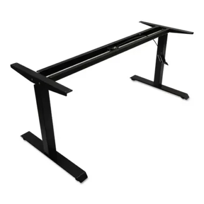 Alera® AdaptivErgo Sit-Stand Pneumatic Height-Adjustable Table Base, Black, 59.06" x 28.35", Height Range 26.18" to 39.57"