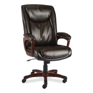 Alera® Alera Darnick Series Manager Chair, Supports Up to 275 lbs, Brown, Adjustable Height 17.13" - 20.12"