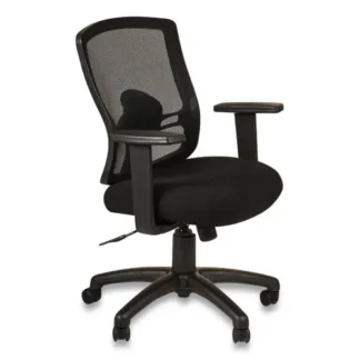 Alera® Alera Etros Series Mesh Mid-Back Petite Swivel/Tilt Chair, Supports Up to 275 lb, Black