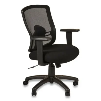 Alera® Alera Etros Series Mesh Mid-Back Petite Swivel/Tilt Chair, Supports Up to 275 lb, Black