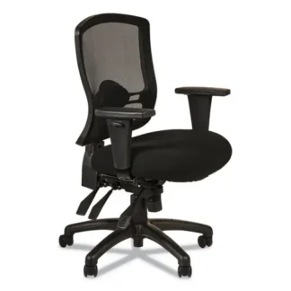Alera® Alera Etros Series Mid-Back Multifunction Chair with Seat Slide, Black, Supports Up to 275 lb