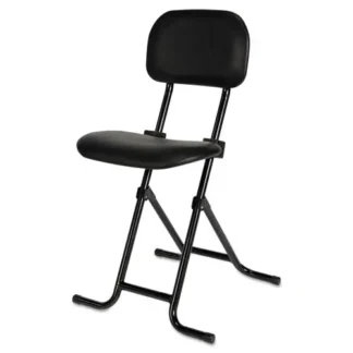 Alera® Alera IL Series Height-Adjustable Folding Stool, Supports Up to 300 lb, Black