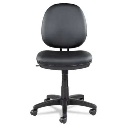 Alera® Alera Interval Series Swivel/Tilt Task Chair, Bonded Leather, Black, 18.11"-23.22" Seat Height, 275 lb Capacity