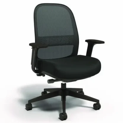 Alera® Alera Kempton Ergonomic Fabric Mesh Swivel Task Chair, Black, Adjustable Height, Supports Up to 275 lb