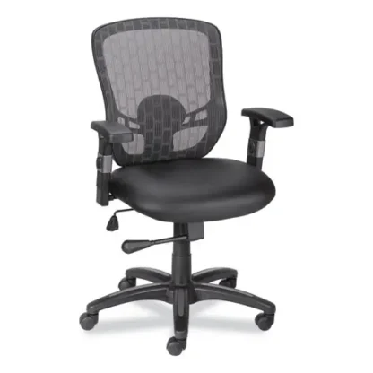 Alera® Alera Linhope Chair, Supports Up to 275 lb, Black Seat/Back, Black Base