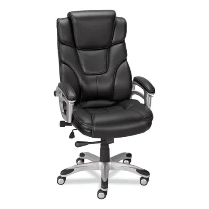 Alera® Alera Maurits Highback Chair, Supports Up to 275 lb, Black Seat/Back, Chrome Base