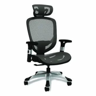 Alera® Alera Minerva Ergonomic Mesh Swivel Task Chair, Supports Up to 275lb, 17.24 to 20.98" Seat Height, Gray Seat/Back, Silver Base