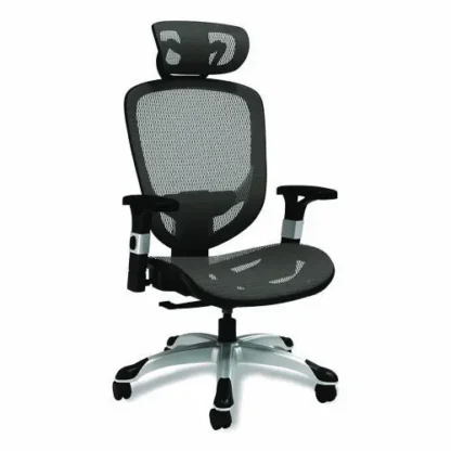 Alera® Alera Minerva Ergonomic Mesh Swivel Task Chair, Supports Up to 275lb, 17.24 to 20.98" Seat Height, Gray Seat/Back, Silver Base