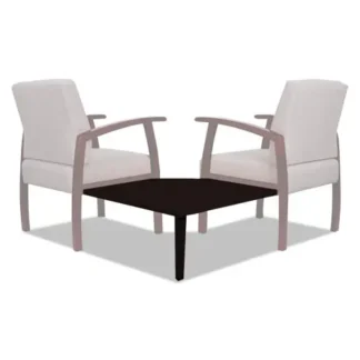 Alera® Alera Reception Lounge 700 Series Gang Table, Corner, Mahogany