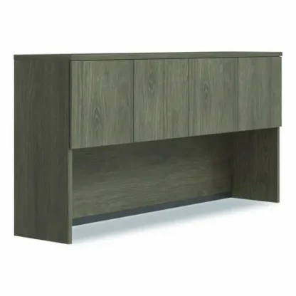 Alera® Alera Seville Hutch with Doors, 4 Compartments, Walnut