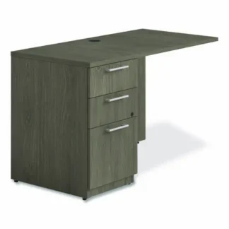 Alera® Alera Seville Series Desk Return with Pedestal, Left, Walnut