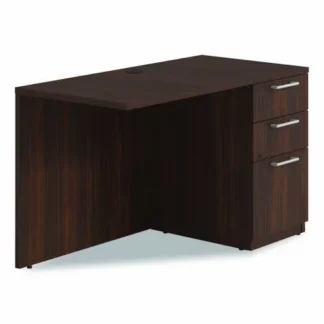 Alera® Alera Seville Series Desk Return with Pedestal, Right, 48" x 24" x 29", Mahogany
