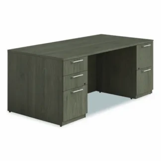 Alera® Alera Seville Series Double Pedestal Desk, 72" x 36" x 29", Walnut
