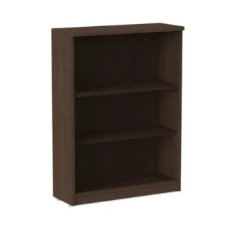 Alera® Alera Valencia Series Three-Shelf Bookcase, Espresso, 31.75"W x 14"D x 39.38"H