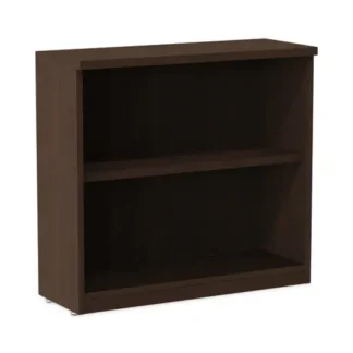 Alera® Alera Valencia Series Bookcase, Two-Shelf, Espresso