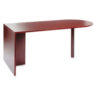 Alera® Alera Valencia Series D-Top Desk, Mahogany, 71"W x 35.5"D x 29.63"H