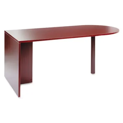 Alera® Alera Valencia Series D-Top Desk, Mahogany, 71"W x 35.5"D x 29.63"H