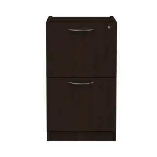 Alera® Alera Valencia Series Full Pedestal File, 2 Legal/Letter-Size File Drawers, Espresso