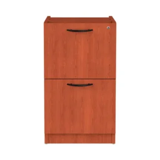Alera® Alera Valencia Series Full Pedestal File, 2 Legal/Letter-Size File Drawers, Medium Cherry