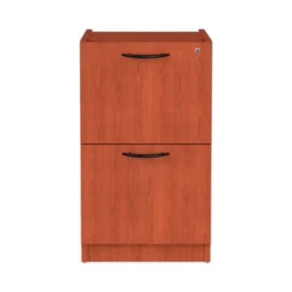 Alera® Alera Valencia Series Full Pedestal File, 2 Legal/Letter-Size File Drawers, Medium Cherry
