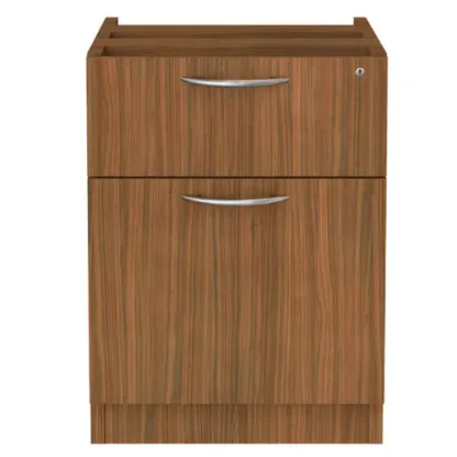 Alera® Alera Valencia Series 2-Drawer Hanging Pedestal File, Modern Walnut, Left/Right Orientation, Box/File, Legal/Letter
