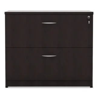 Alera® Alera Valencia Series Lateral File, 2 Legal/Letter-Size File Drawers, Espresso