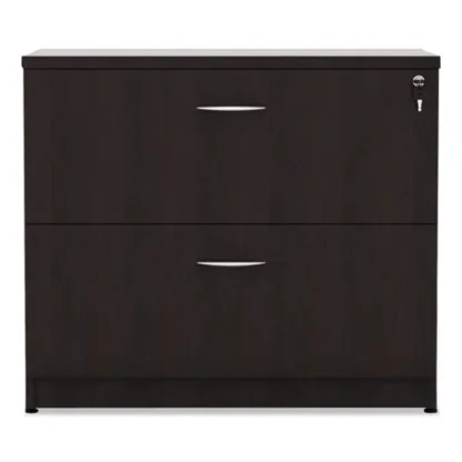 Alera® Alera Valencia Series Lateral File, 2 Legal/Letter-Size File Drawers, Espresso