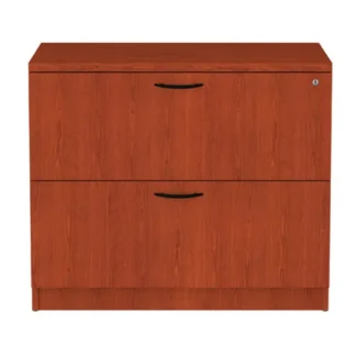 Alera® Alera Valencia Series Lateral File, 2 Legal/Letter-Size File Drawers, Medium Cherry