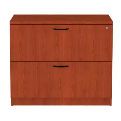 Alera® Alera Valencia Series Lateral File, 2 Legal/Letter-Size File Drawers, Medium Cherry