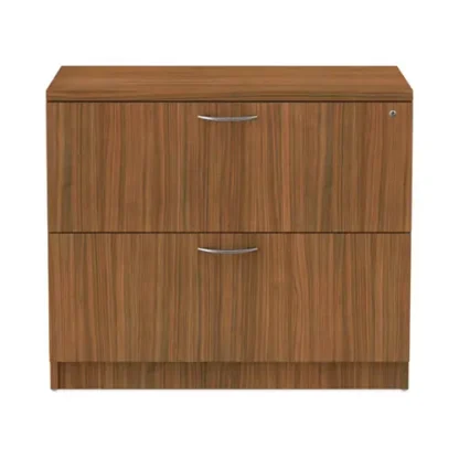Alera® Alera Valencia Series Lateral File, 2 Legal/Letter-Size File Drawers, Modern Walnut