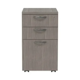Alera® Alera Valencia Series Mobile Pedestal File, 3-Drawer (Box/Box/File), Legal/Letter, Gray