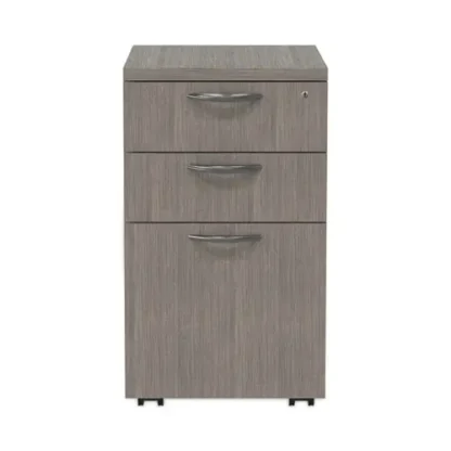 Alera® Alera Valencia Series Mobile Pedestal File, 3-Drawer (Box/Box/File), Legal/Letter, Gray