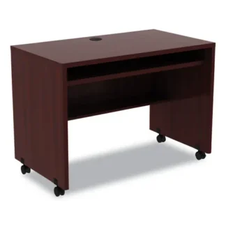 Alera® Alera Valencia Series Mobile Workstation Desk, Mahogany, 41.38"W x 23.63"D x 30"H