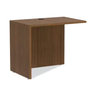 Alera® Alera Valencia Series Reversible Return/Bridge Shell, Modern Walnut