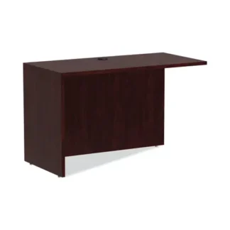 Alera® Alera Valencia Series Reversible Return/Bridge Shell, Mahogany, 47.25"W x 23.63"D x 29.5"H