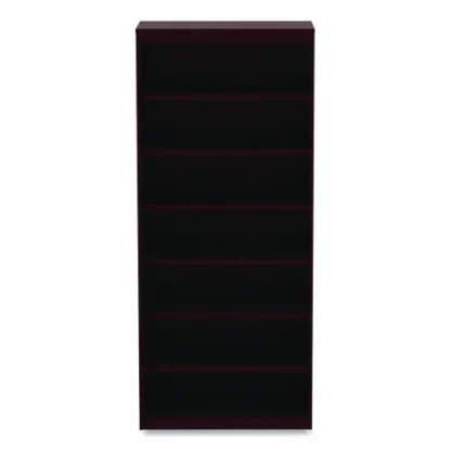 Alera® Alera Valencia Series Square Corner Bookcase, Seven-Shelf, 35.63" W x 11.81" D x 83.86" H, Mahogany