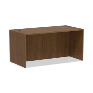 Alera® Alera Valencia Series Straight Front Desk Shell, Modern Walnut, 59.13" x 29.5" x 29.63"