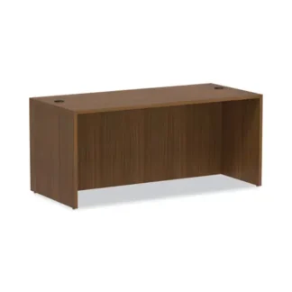 Alera® Alera Valencia Series Straight Front Desk Shell, Modern Walnut, 65" x 29.5" x 29.63"