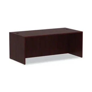 Alera® Alera Valencia Series Straight Front Desk Shell, Mahogany, 71"W x 35.5"D x 29.63"H